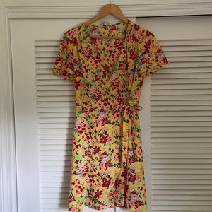 JCrew Colorful Wrap Dress